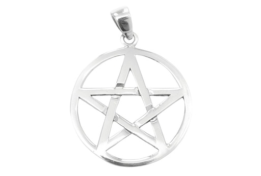 [am117] Pentagramm-Anhänger PENTAGRAMM aus 925er Silber – Mystisches Schutzsymbol (2,9 cm)