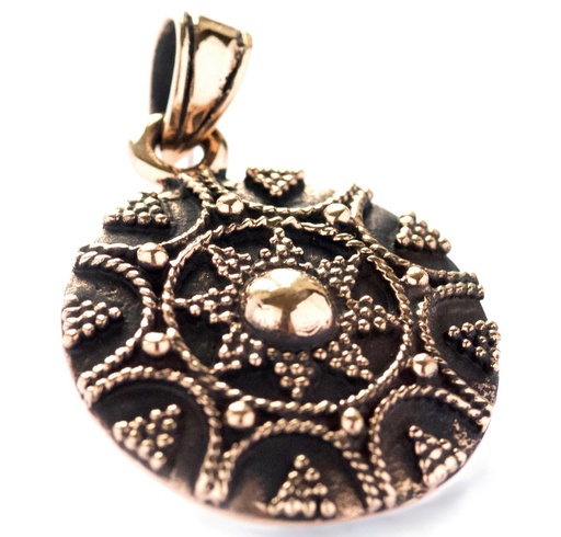 [amb512] Schmuckstück  Schmuck Anhänger AVICIA 3.5 cm Goldene Sonne Bronze 3.5 cm