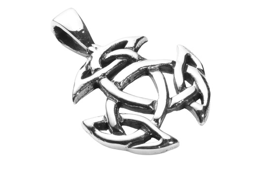 [ac50] Schmuck Anhänger Saila Ø 1,5 cm – Silber 925 – Filigranes keltisches Knotenmuster 