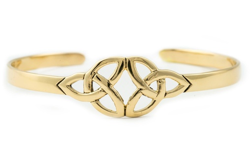 [armb38] Keltischer Armreif Kiana aus Bronze – Schmuckreif mit Triquetta Ø 6,2 cm