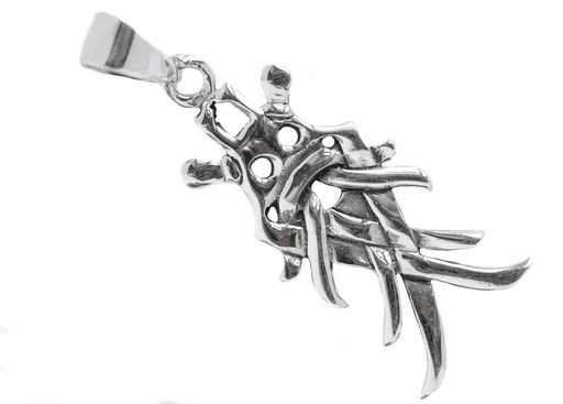[av41] Anhänger ODINS MASKE aus Silber – Wikinger Amulett 3 cm