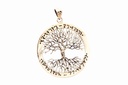 Schmuck-Anhänger FIONA Ø 3,7 cm – Baum des Lebens mit Elben-Verzierung aus Bronze für spirituelle Kraft