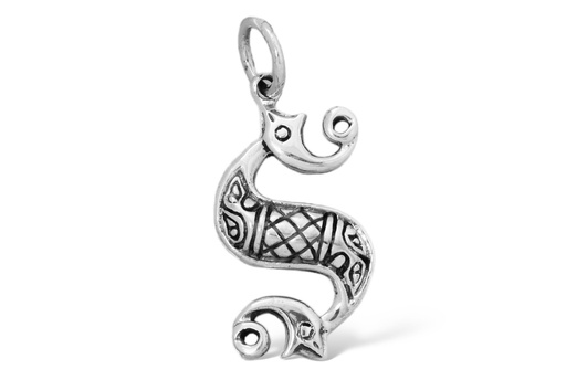 [ac99] Schmuck Anhänger Dragon 2,6 cm – Silber 925 – Keltisches Drachen-Amulett für Stärke & Schutz