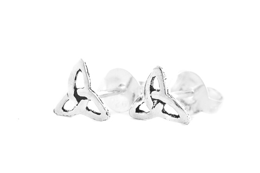 [ost14] Keltische Ohrstecker Camia aus Silber – Trinity-Knoten Mini-Ohrringe 6 mm