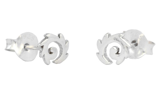 [ost50] Keltische Ohrstecker Rana aus Silber – Mini-Sonnenspiralen 5 mm