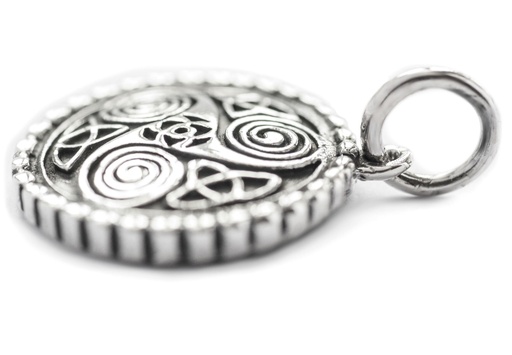 [ac94] Keltisches Amulett, Anhänger 'Celtic Triad' aus Silber 925- Mittelalter, Larp, Reenactment Schmuck