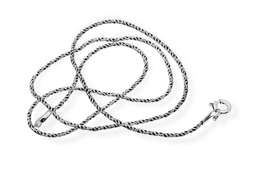 [k14-2] Historische Halskette, fein, 45 cm Silber - Accessoire Schmuck für Mittelalter, Larp, Reenactment und Fantasy