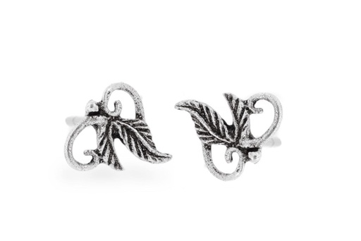 [35664] 925 Sterling Silber Ohrringe mit bezaubernden Blättern