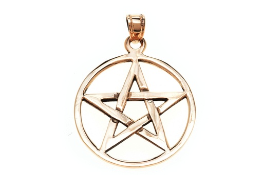 [WK2015-amb519] Amulett, Anhänger 'Drudenfuß - Pentagramm' aus Bronze - Mittelalter, Larp, Fantasy Schmuck