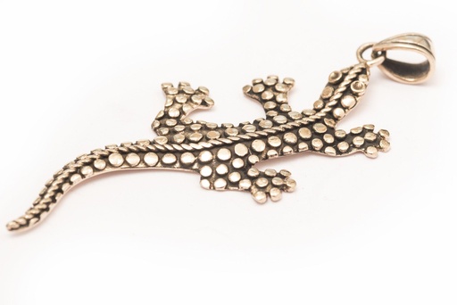 [WK2015-amb514] Amulett, Anhänger 'Eidechse groß' aus Bronze - Mittelalter, Larp, Fantasy Schmuck