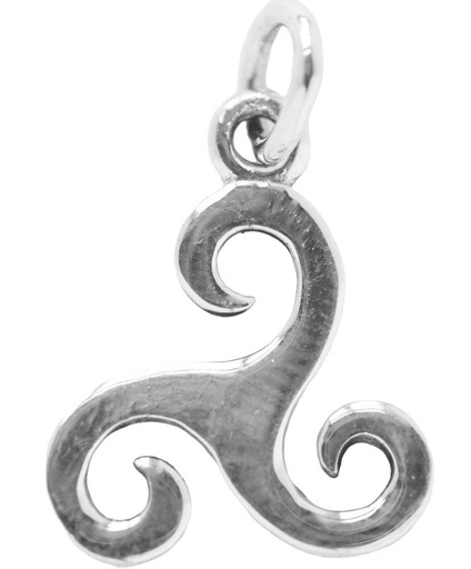 [ac27] Keltisches Amulett, Anhänger 'Danu - Triskele' aus Silber 925- Mittelalter, Larp, Reenactment Schmuck