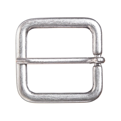 [B628-1] Gürtelschließe Jil silberfarben – 3 cm rechteckige Schließe im minimalistischen Stil für Mittelalter & LARP