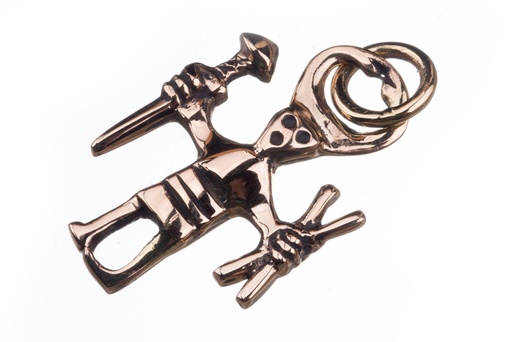 [avb531] Odin Anhänger aus Bronze – Wikinger Amulett 3,3 cm mit Darstellung des Allvaters Wotan
