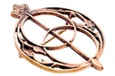 Keltische Fibel Avalon aus Bronze – Brosche mit keltischem Symbol Ø 3,2 cm