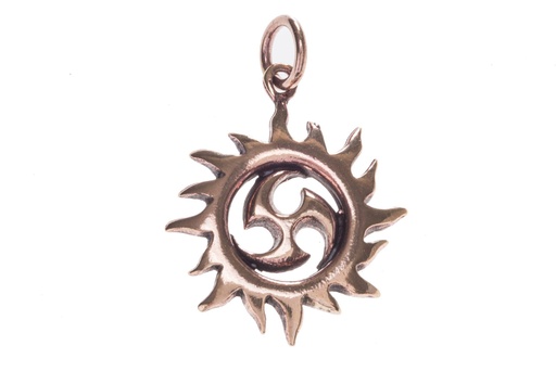 [acb42] Keltisches Amulett, Anhänger 'Sulis' aus Bronze- Mittelalter, Larp, Reenactment Schmuck