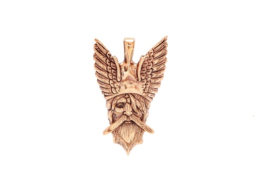 [avb32] Wikinger Anhänger 'Odin' aus Bronze - Mittelalter, Larp, Reenactment Schmuck