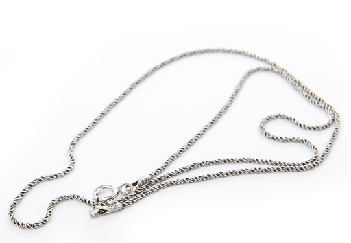 [4549] Historische Halskette, fein, 50 cm Silber - Accessoire Schmuck für Mittelalter, Larp, Reenactment und Fantasy