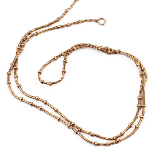 [kb4-3] Schmuckstück  Zarte Halskette MAYA Collier mit kleinen Kugeln Bronze 50.0 cm