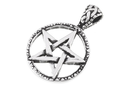 [ac55] Keltisches Amulett, Anhänger 'Keltisches Pentagramm' aus Silber 925- Mittelalter, Larp, Reenactment Schmuck