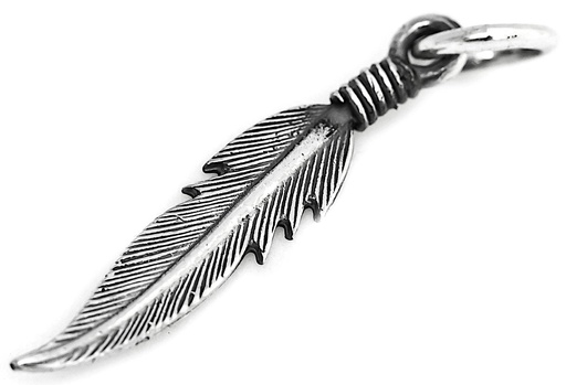 [am213] Feder-Anhänger NAOMY aus 925er Silber – Symbol für Leichtigkeit und Freiheit (2,7 cm)