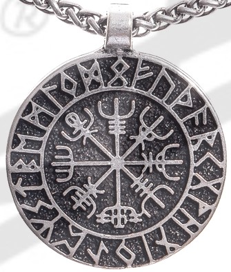 Anhänger VEGVISIR , silberfarben