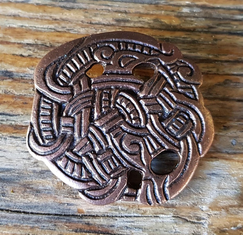 Anstecker Celtic Fibel, kupferfarben