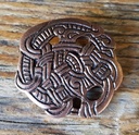 Anstecker Celtic Fibel, kupferfarben