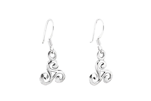 [oh116] Ring  Keltische Damen Ohrringe NICE 2.7 cm Triskele Ohrschmuck Silber 2.7 cm