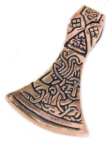 [atb8] Wikinger Anhänger 'Mammenaxt' aus Bronze - Mittelalter, Larp, Reenactment Schmuck