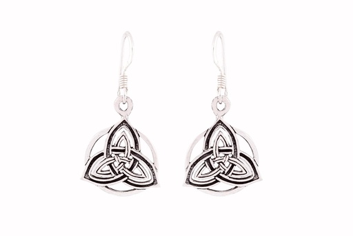 [oh160] Schmuckstück  Irische Damen Ohrhänger DINA 3.3 cm Kelten Ohrschmuck Silber 3.3 cm