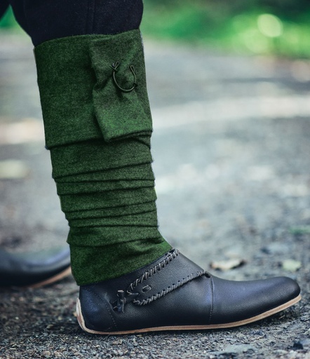 [3007g] Wikinger Wadenwickel aus Wolle grün
