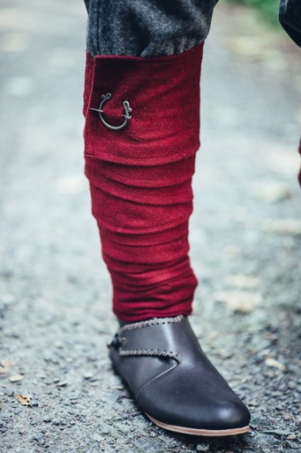 [3007r] Wikinger Wadenwickel aus Wolle rot