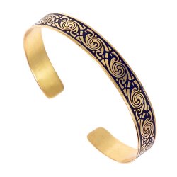 Messing-Armreifen / 1 cm - Spiralen