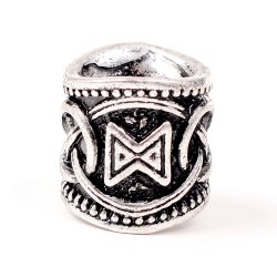 Futhark-Haarperle "Dagaz" - 8 mm Loch