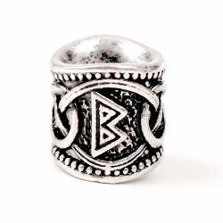 Futhark-Haarperle "Berkano" - 8 mm Loch