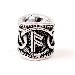 Futhark-Haarperle "Ansuz" - 8 mm Loch
