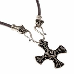 [07 CO Wies / Cuth.fa.sc] Collier "Wiesel" mit Cuthbert-Kreuz