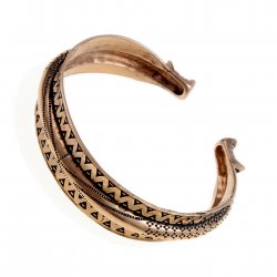 Baltischer Wikinger-Armring mit Tierkopfenden – Bronze oder versilbert, für kräftige Handgelenke