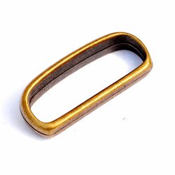 Gürtelschlaufe aus Metall – für 4 cm breite Gürtel, silber- oder messingfarben