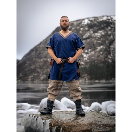 [9976bl] Wikinger Tunika kurzam "Loki" Blau