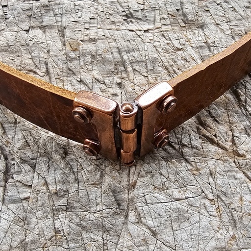 [V-139-4] Gürtelteiler, Scharnier, Fb:altkupfer, für 4cm breite Gürtel