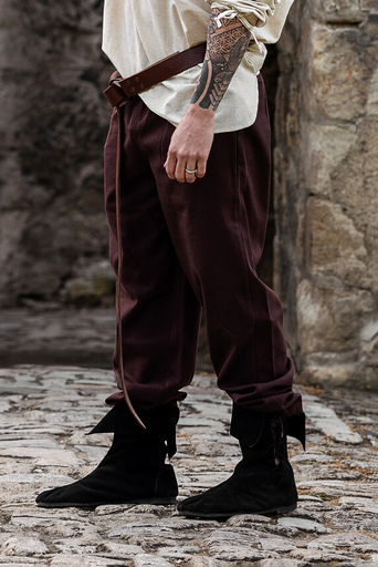 [3077d] Mittelalterhose „Arvo“ – Dunkelbraune Beinkleidung mit historischem Charme
