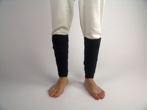 [407s] Wadenwickel aus Baumwolle schwarz - Mittelalter Bekleidung, Larp & Reenactment