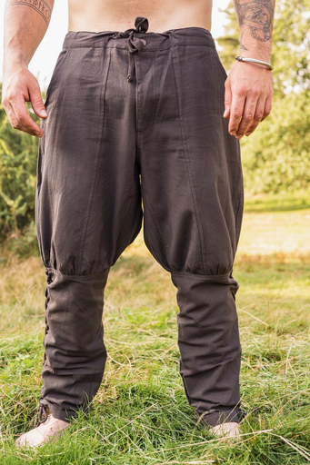 [3081b] Wikingerhose mit Beinschnürung "Magnus" Braun Baumwolle