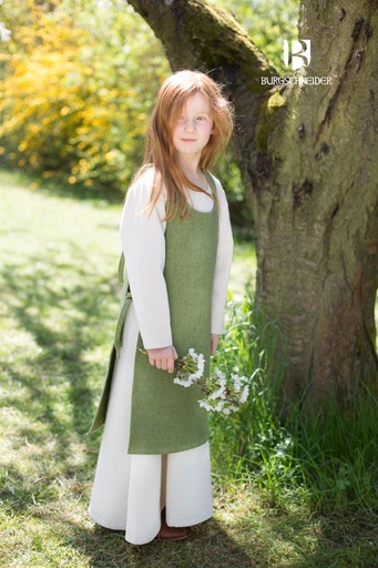 Kinderüberkleid Ylva, Lindgrün Mittelalterliches vom Burgschneider