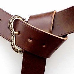 Renaissance-Gürtel aus Leder - 4,5 cm