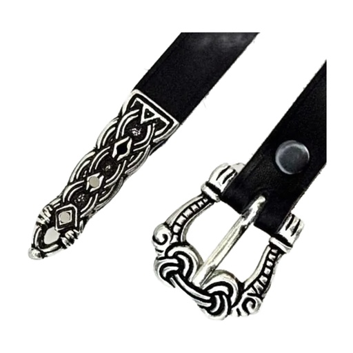 [10 wik 15:A Z] Wikinger-Gürtel - 1,5 cm / Riemenende