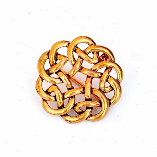 [07 Br 1 Kelt-Kn] Keltische Brosche mit Knotenflechtwerk