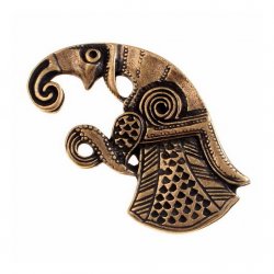 [08 Wi-4 Rabe] Zierniete Vendel-Rabe / XL – Replik aus Gotland mit Hugin-und-Munin-Motiv