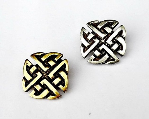 [08 Ce-2 Quadrat] Zierniete „Keltisch Quadrat“ (M) – Quadratischer Beschlag mit keltischem Knotenmotiv